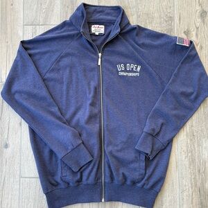 Red Jacket U.S Open New York City Knit Zip Up Tennis Jacket/Sweatshirt Sz L